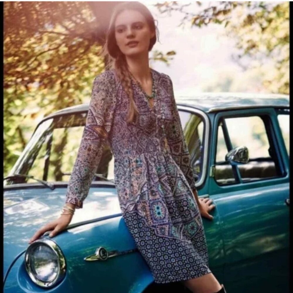 Anthropologie Tiled Amethyst Dress, by Maeve size large